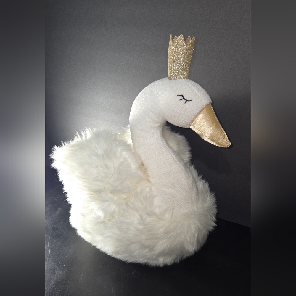 Gund Plush Swan with Gold Crown